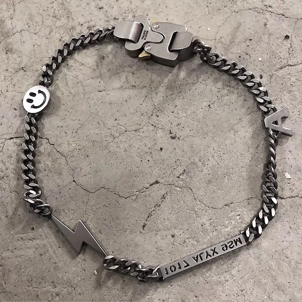 1017 ALYX 9sm Lightning Hero Chain Necklace - Hip Hop Street Style Smiley Pearl Accessories image 6