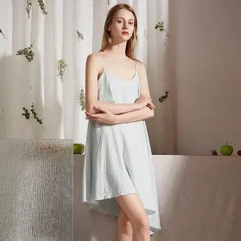 

2020 Sweet Girl's nightdress Lovely Sleepshirts Lively Slip Dress Yong Girl's Sleepwear Silk Cotton Lingerie