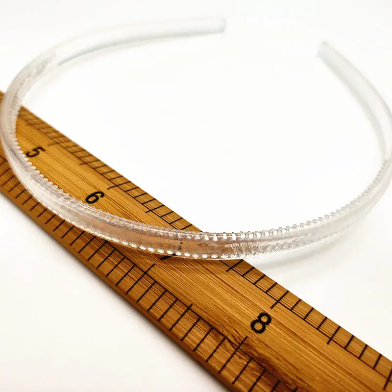 Clear Plastic Headband 50pcs 8mm girl bow