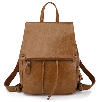 

2020PU leather new women bag fashion retro backpack women backpack