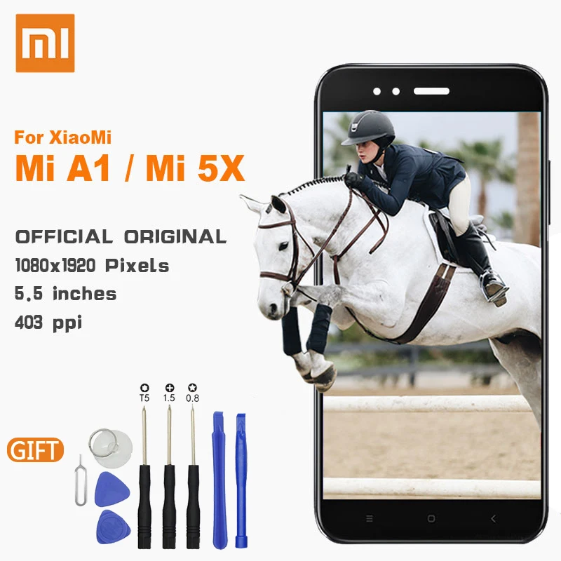 Скидка Xiao mi font b lcd b font сенсорный экран с рамкой Оригинальный дисплей для Xiaomi mi 5X mi A1 5,5 дюймов сменный ЖК дисплей s дисплей для mi 5X mi A1