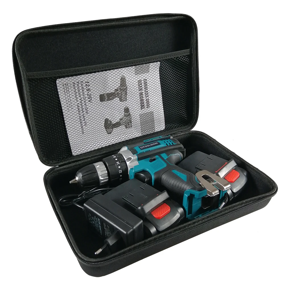 2 Speed 21V Impact Drill Impact Screwdriver Electric Wireless Power Tools Lithium-Ion Battery For Drilling In Steel Wood Ceramic (13)