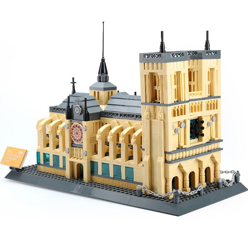 Известный Архитектура строительные блоки Notre Dame De Paris блоков в форме миньона Джорджа из мультфильма "город Кирпичи Классические Skyline модель, подарок для детей игрушки