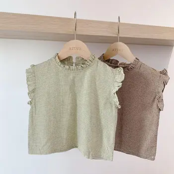 

2020 Newborn Baby Girls Sleeveless T Shirts Tops Casual Ruffles Comfortable Summer Infant Baby Girl T-shirts Toddler Outfits