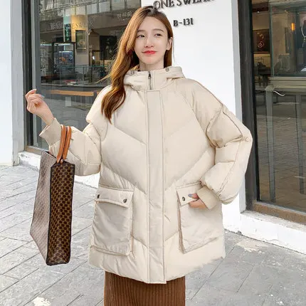 Stylish Vogue Womens Jacket Hooded Parka Coats Tops Ladies Coat  Cotton Outwear