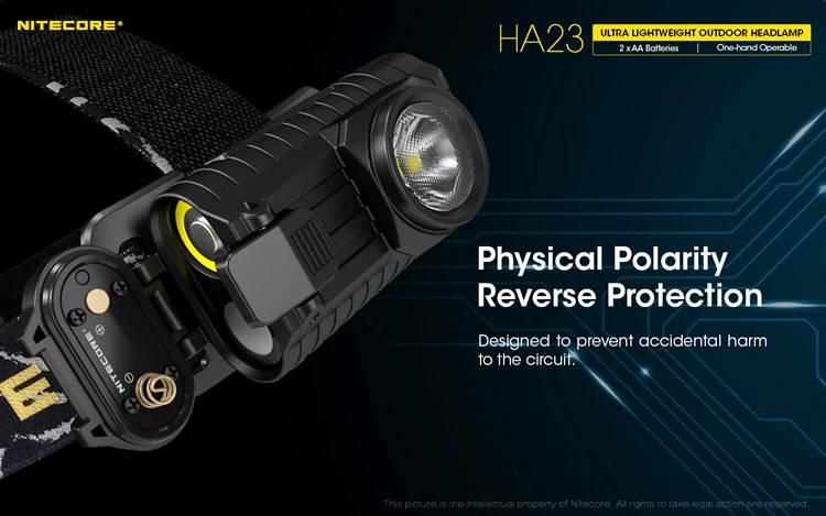 NITECORE HA23 головной свет CREE XP-G2 S3 светодиодный налобный фонарь Портативный легкий дизайн Durable18650 световая головка для спорта на открытом воздухе