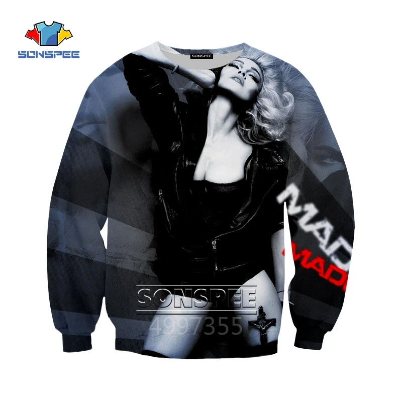 Толстовка с капюшоном для мальчиков и девочек-подростков с 3D принтом SONSPEE топы, свитшоты детская одежда в стиле Харадзюку с длинными рукавами в Мадонна Чикконе SW193