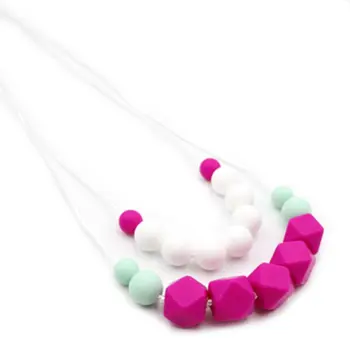 

Baby Silicone Teething Necklace Infant Chew Toy Jewellery Beads Nursing Teether U50F