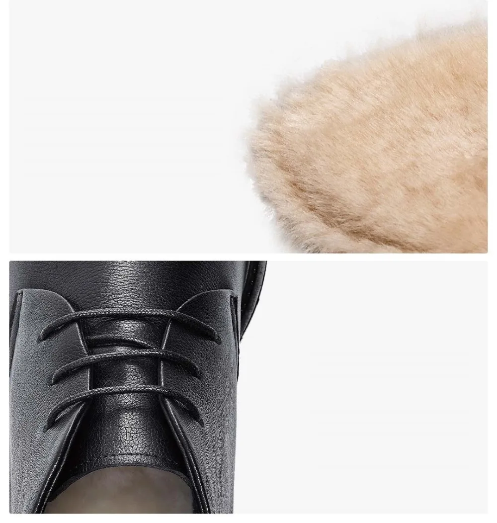 Xiaomi QIMIAN/мужские ботинки из вельветовой шерсти; теплые кожаные ботинки; первый слой из воловьей кожи; Ботинки martin; короткие ботильоны