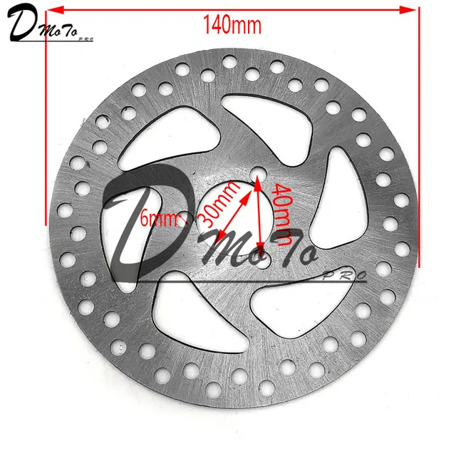 49CC Brake Disc Plate Gas Mini Dirt Bike Rear Disc Brake Caliper Kit 140mm and Friction Plate Rotors Electric Scooter ATV Brake Disc 140mm