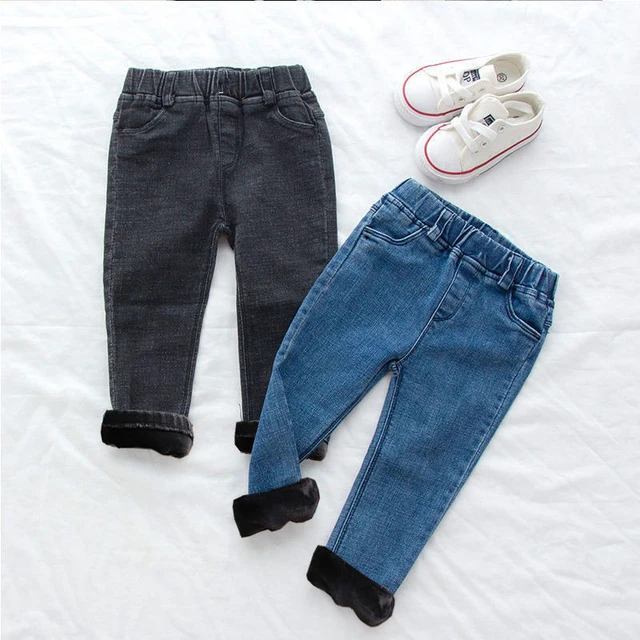 Baby Pants Solid Kids Jeans Casual Boys Denim Pants Soft Girls Fashion  Trousers - AliExpress