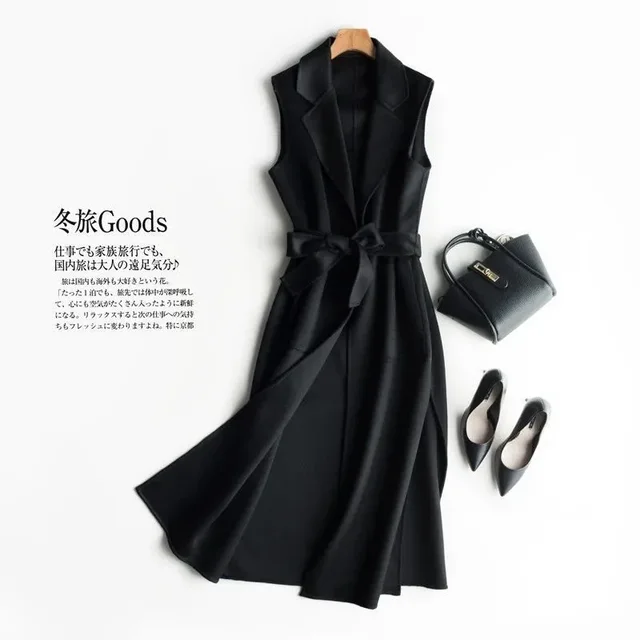 2021 New Wtyle Western Woolen Waistcoat Women Mid-Length Vest Waistcoat Autumn Winter Loose Spring And Autumn Jacket Femme L122 5