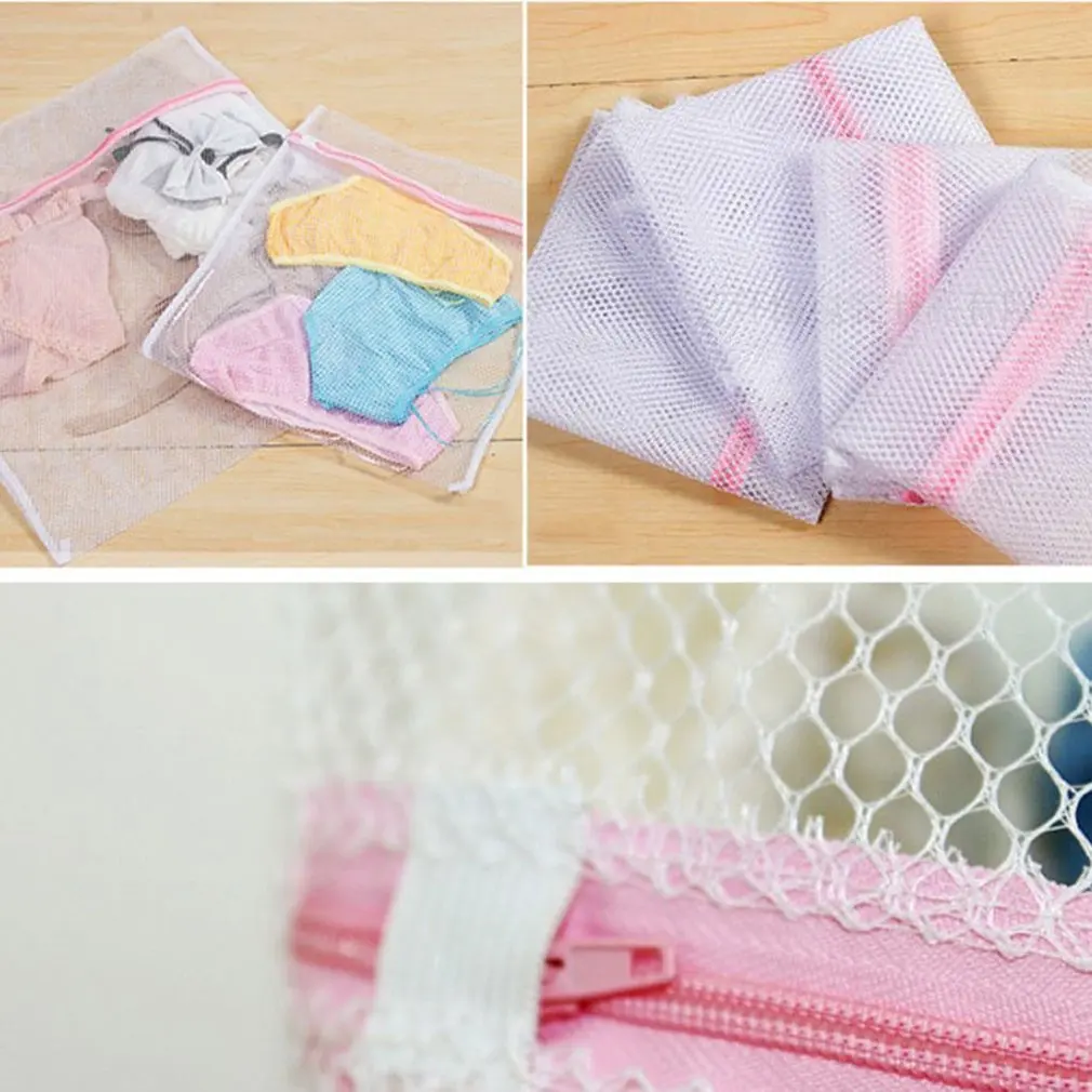 Clothes Washing Bag Machine Wash Laundry Bra Aid Lingerie Underwear Net Zippered Wash Bag Pouch Clothes Protection Wash Mesh Bag