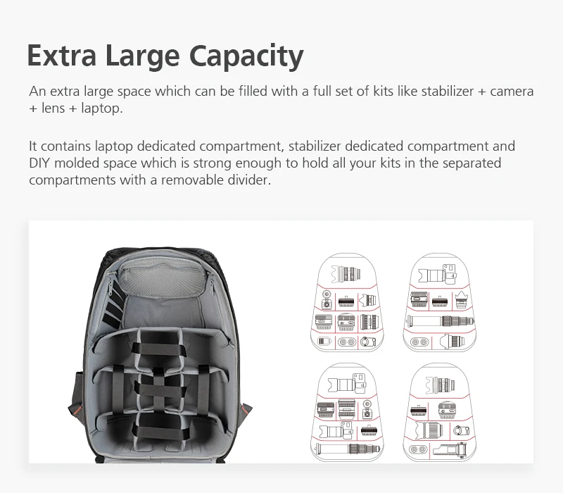  ZHIYUN Official Multifunctional Gimbal bag Camera Packbag for Crane 3 Lab Weebill lab Crane 2 WEEBI