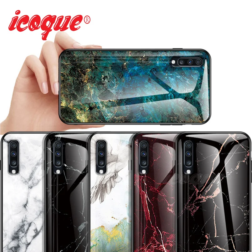 Роскошный чехол из закаленного стекла для Samsung Galaxy A71 A50 A70 A51 A30 A40 A10 M30 J8 J4 J6 A6 A8 Plus A7