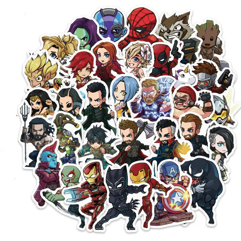 108PCS DC Superhero Marvel Hero Sticker Movie Sticker for DIY Sticker on Travel Case Laptop Skateboard