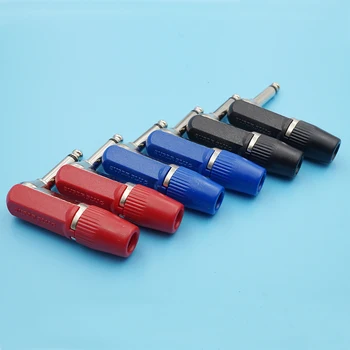 

20pcs/lot 6.5mm Sophomore Core Speaker Microphone Plug 6.5 L-Shape Mono Connector Jack 6.35mm Male Jack For Guitar Adapter