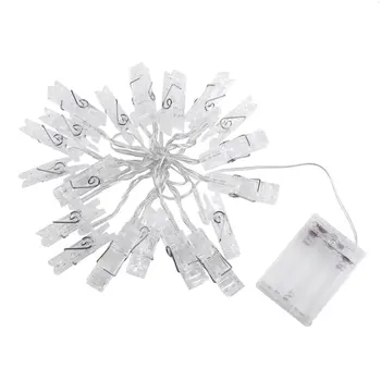 

ICOCO 1pcs 20LED 3XAA 2.2m Batteries Clip Lighting Strings for Photo Wall Wedding Party Fashion Show Home Decoration Wholesale