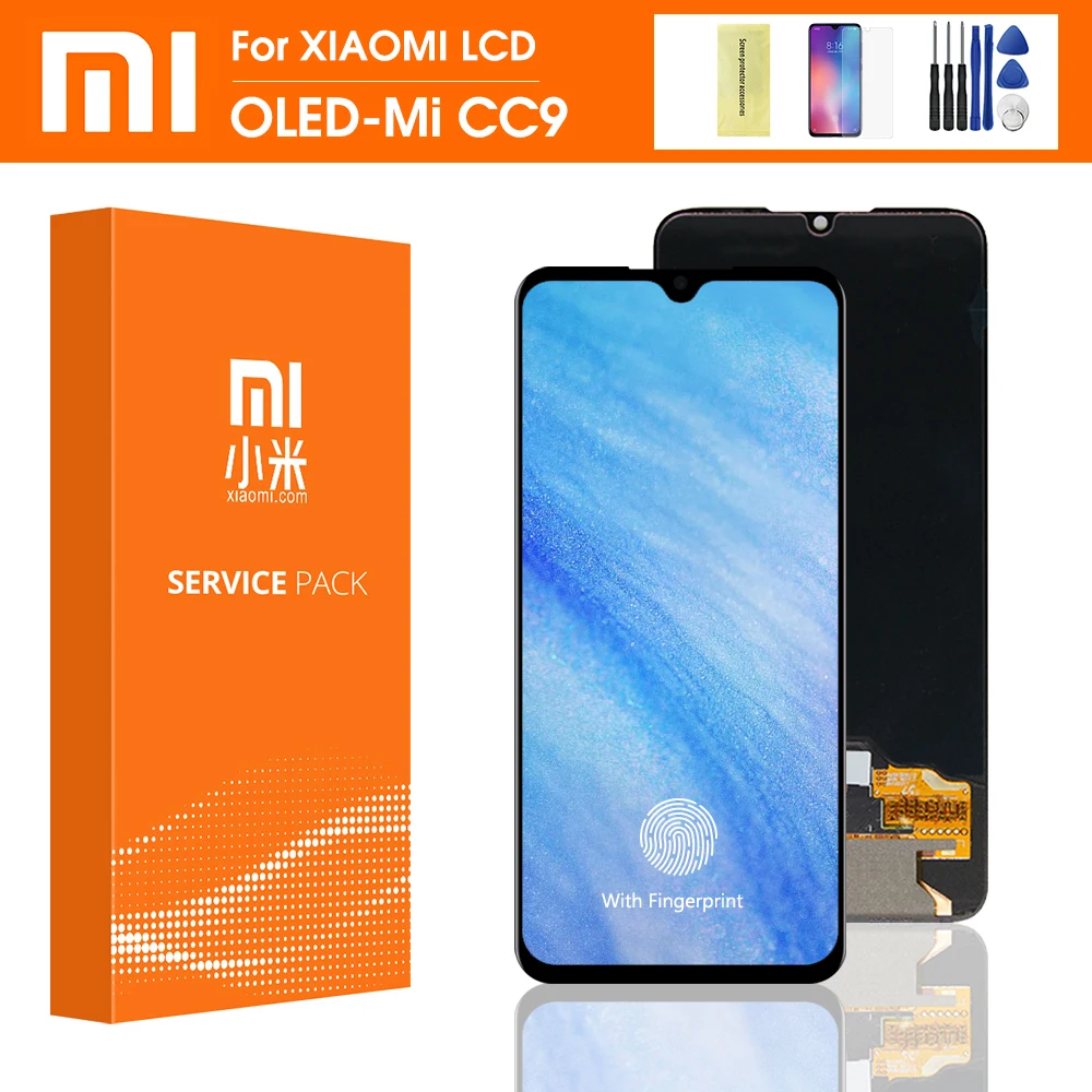 6 39 ''Super AMOLED для Xiaomi CC9 LCD Mi дисплей сенсорный экран дигитайзер в сборе запасные