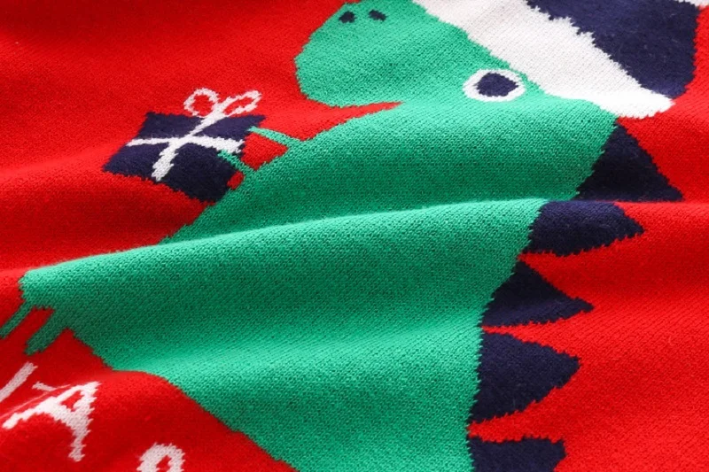 Рождественский свитер для детей от 2 до 6 лет двухслойный осенне-зимний свитер с рисунком Детский свитер для маленьких мальчиков и девочек KF657