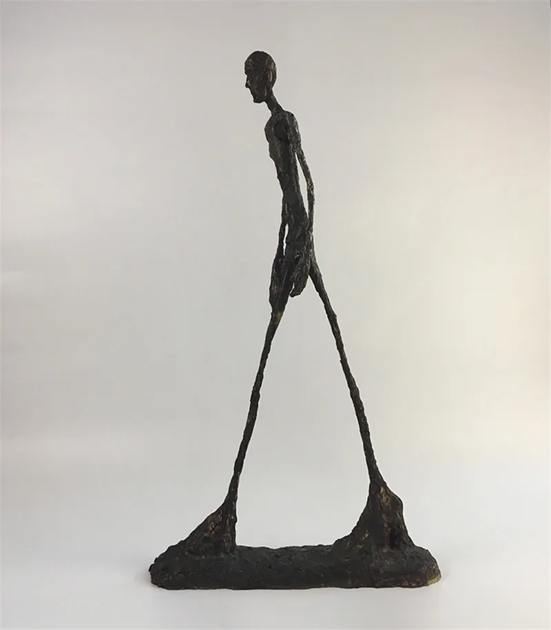 [HHT] ручная работа, латунная статуя персонажа, ходячий человек, одинокий ходунок, скульптура Giacometti, украшение для дома, офисный Декор