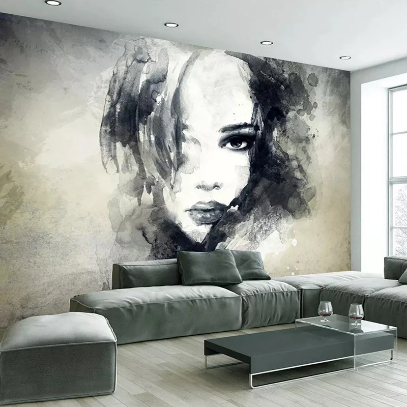 Custom Mural Wallpaper 3D Modern Graffiti Watercolor Beauty Art Wall Painting Photo Picture Living Room Decor Papel De Parede