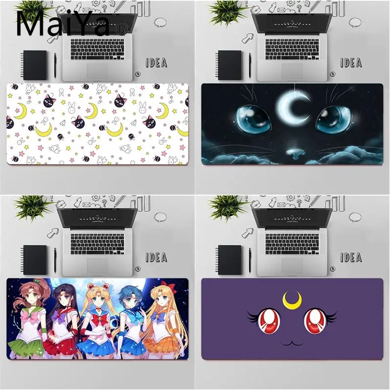 

Maiya Top Quality sailor moon cat Unique Desktop Pad Game Mousepad Free Shipping Large Mouse Pad Keyboards Mat