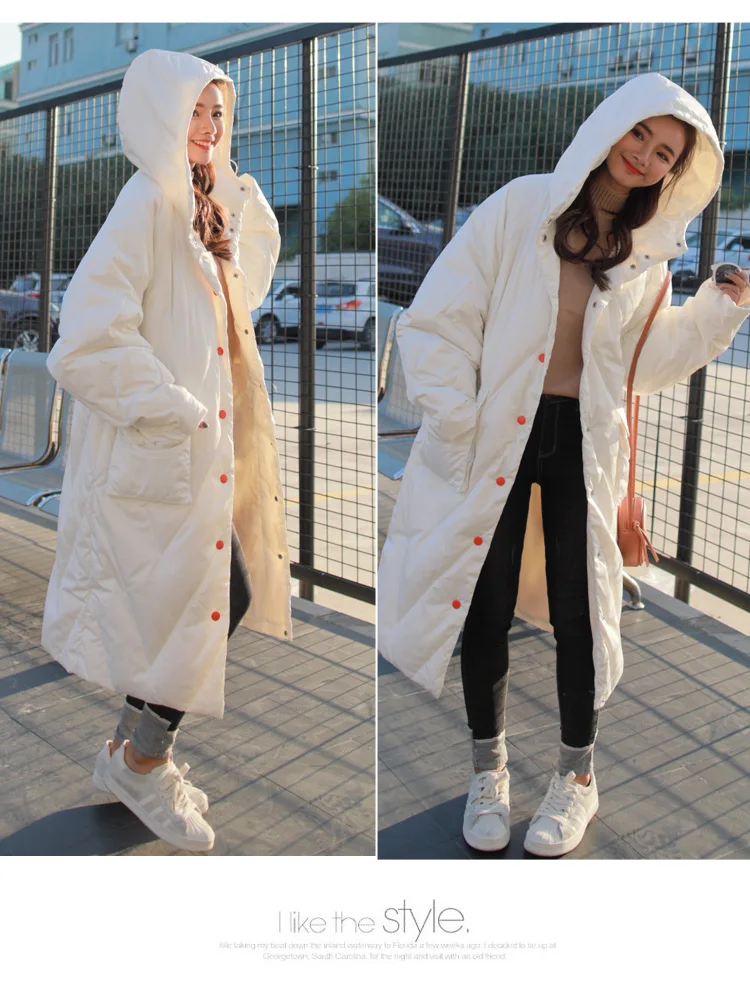 INS Cotton Coat Female Version of Mid-length New Style Winter South Korea CHIC Cotton-padded Jacket over-the-Knee Hot Selli