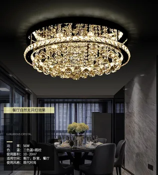 

HAIXIANG Modern LED K9 Crystal Drops Ceiling Lamp Bedroom Lighting Cool light Chandelier
