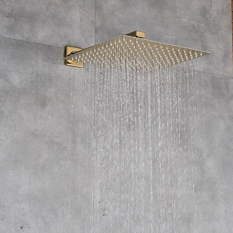 豪華でモダンな隠しシャワーセット,金メッキ,超薄型真ちゅう製シャワーヘッド,温水と冷水,2方向,3方向,バスルームクレーン - AliExpress  Home Improvement