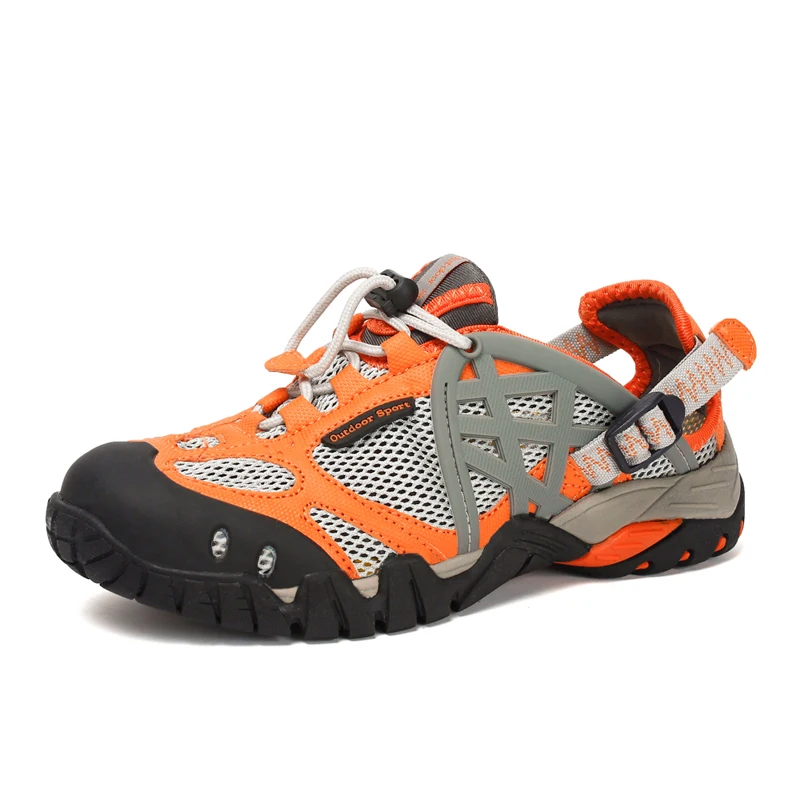 Женская летняя походная обувь уличные дышащие кеды спортивная обувь Большие размеры сандалии для прогулки для женщин треккинг Трейл водные сандалии - Цвет: F 058 Orange