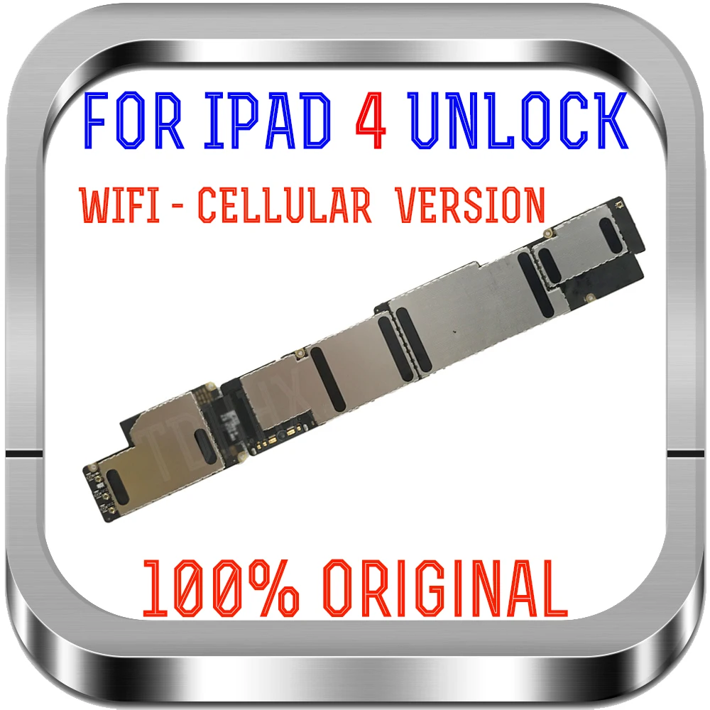 Оригинальная разблокированная материнская плата A1458 A1459Good Work для Ipad 4 16 ГБ