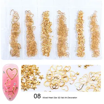 

Mixed 3D DIY Hollow Metal Frame Nail Art Decorations Nail Polish Art Tool Manicure Accessories Natural Artificial Nails