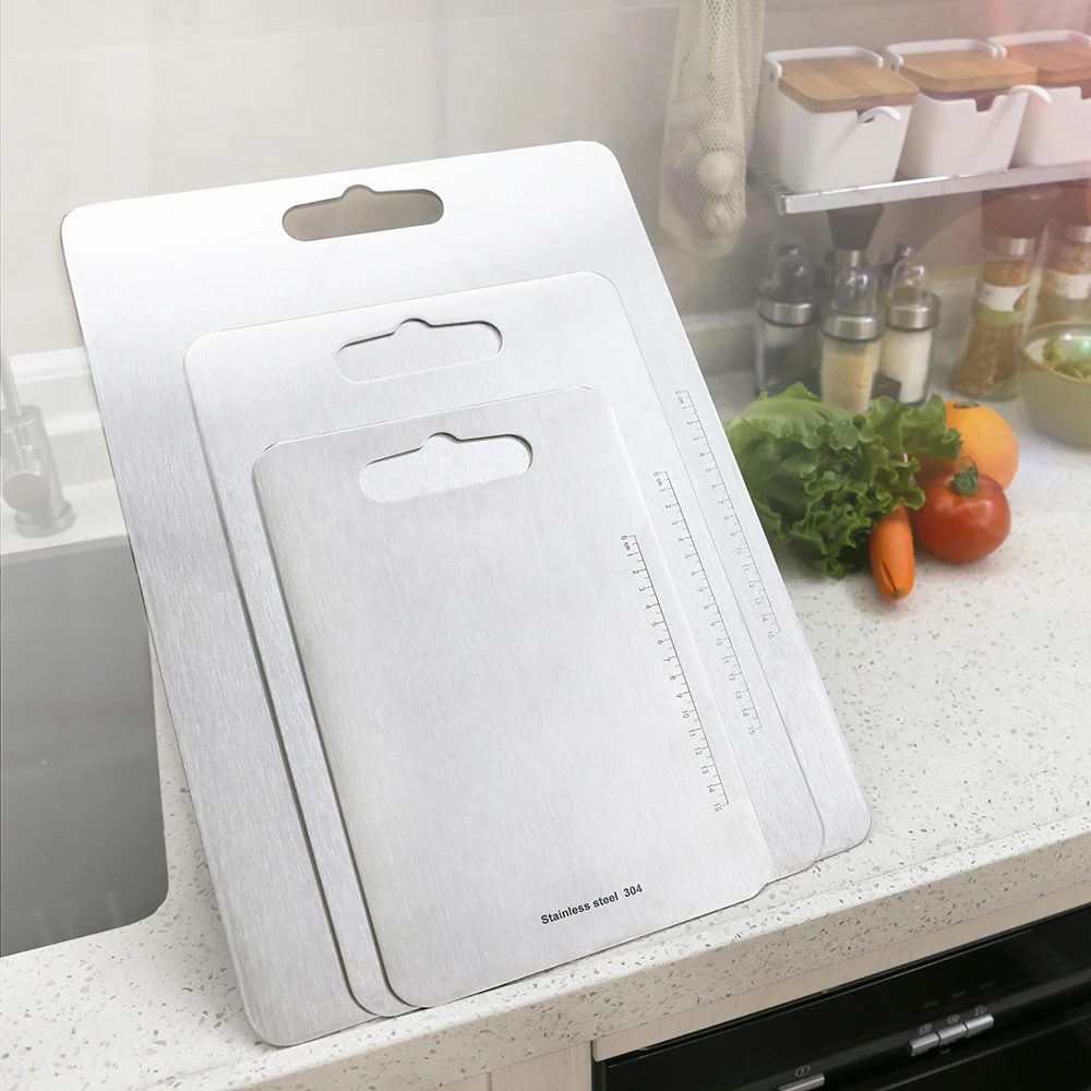 ZeroInox Tabla de Cortar de Acero Inoxidable Varias Medidas para Proteger EL Plano de la Cocina Profundidad 50 cm 
