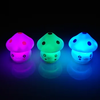 

LED Mushroom Night Light Colorful Child Bedroom Desk Bedside Table Lamp For Baby Kids Christmas Holiday Romantic Gifts Cute Lamp