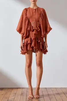 

3 Colors Sexy Dress Elegnat Women Black Lantern Sleeve Celebrity Party Dress Lady Sexy Dress Mini