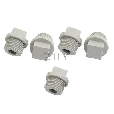 

5 Pcs 21mm Male Thread Gray PPR Pipe End Caps Plug