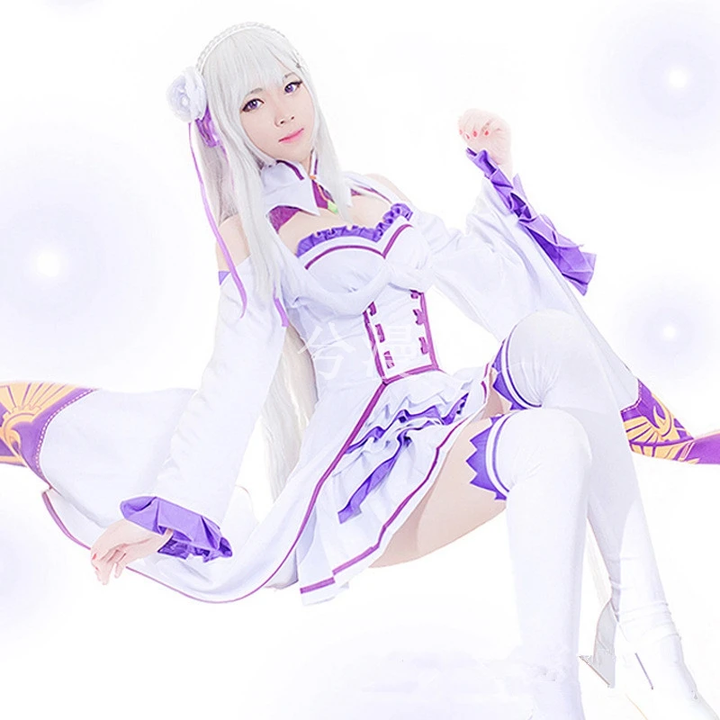 Парик для косплея из аниме Re:Zero kara Hajimeru Isekai Seikatsu re:Life In A Different World From Zero Emilia |
