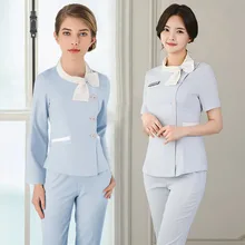 Корейская микро пластиковая медицинская стойка медсестры набор одежды для работы, Стоматологическая Рабочая одежда медсестры