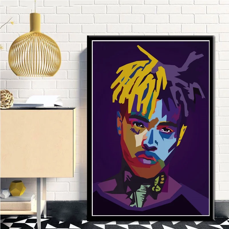 XXXTentacion поп-арт хип-хоп исполнитель музыки певица печати Плакатов Живопись на холсте Настенный декор Печать на холсте(без рамки