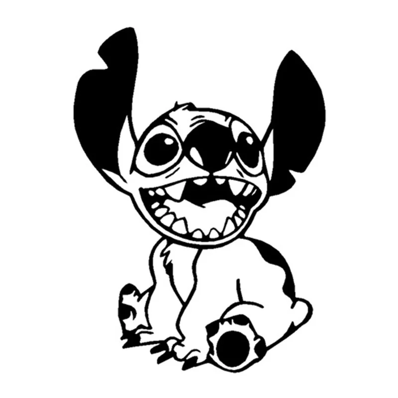 19cm*14cm Stitch Cartoon Lovely Funny Car Stickers Decoration Creative Decals Trunk Windshield Auto Tuning Styling | Автомобили и