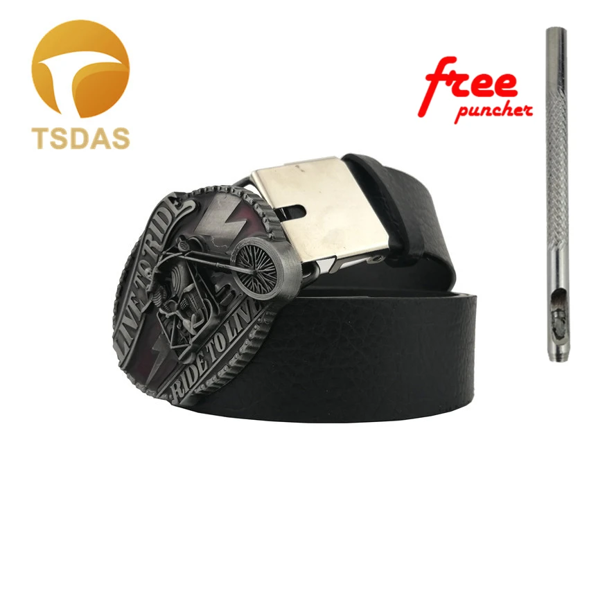 Пряжки для ремня LIVE TO RIDE мужские металлические пряжки западного черепа из