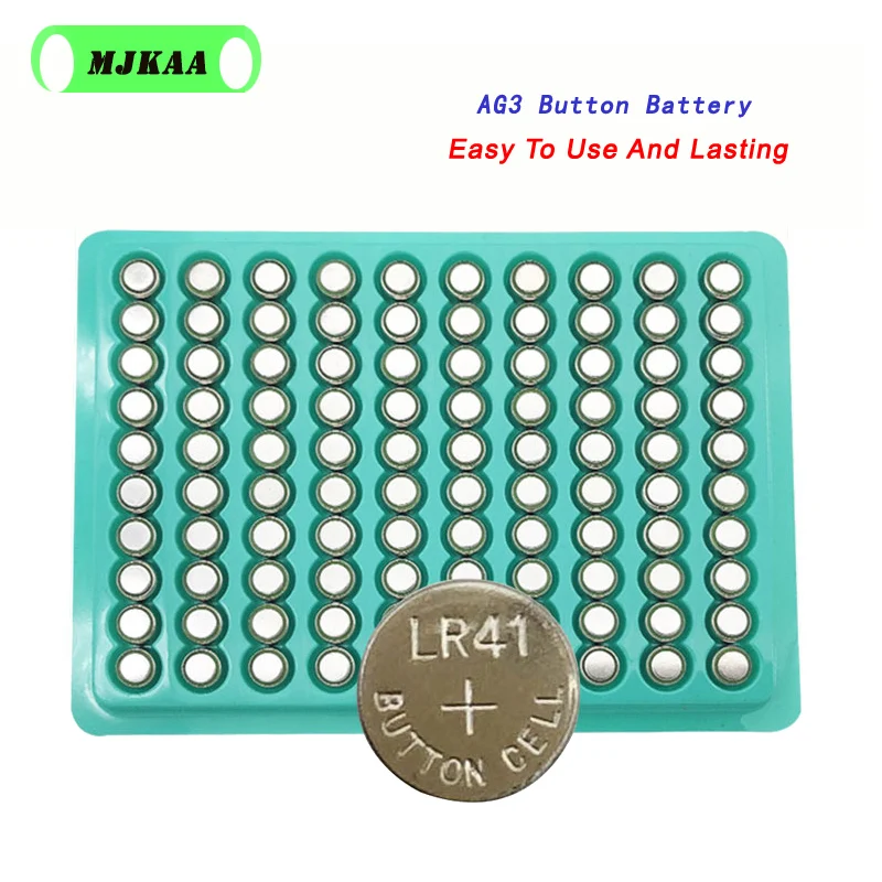 200 шт./лот щелочная батарея 1 55V G3 AG3 LR41 LR736 V3GA SR41 192 384 392 Кнопка EE6237|battery 1.55v|button batteryag3