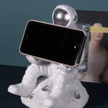 

Home Decor Statues Nordic Decoration Modern Abstract Sculpture Figurine For Home Artware Astronaut Mobile Phone Holder