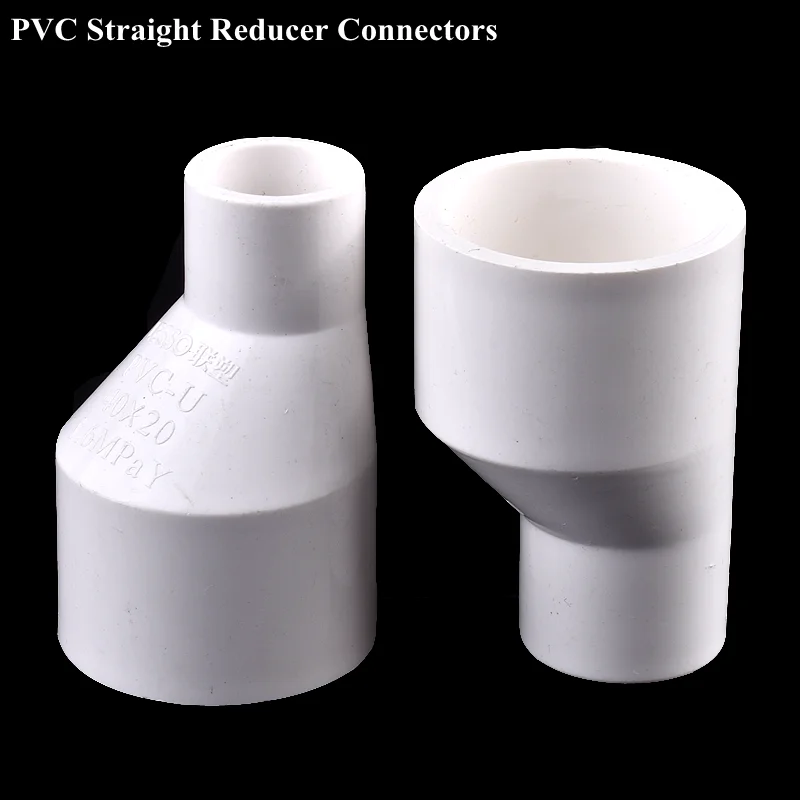 1Pc PVC Gerade Exzentrische Reduzierer Anschlüsse, Garten Bewässerung Wasser Rohr Joint Entwässerung Rohr Zubehör Aquarium Adapter – Detail 1