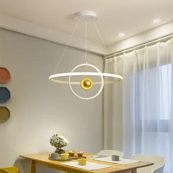 

Modern LED Chandelier Lighting Round Creative Simple Luxury Chandelier Living Room Dining Room Bedroom Coffee Shop Hanging Lamp