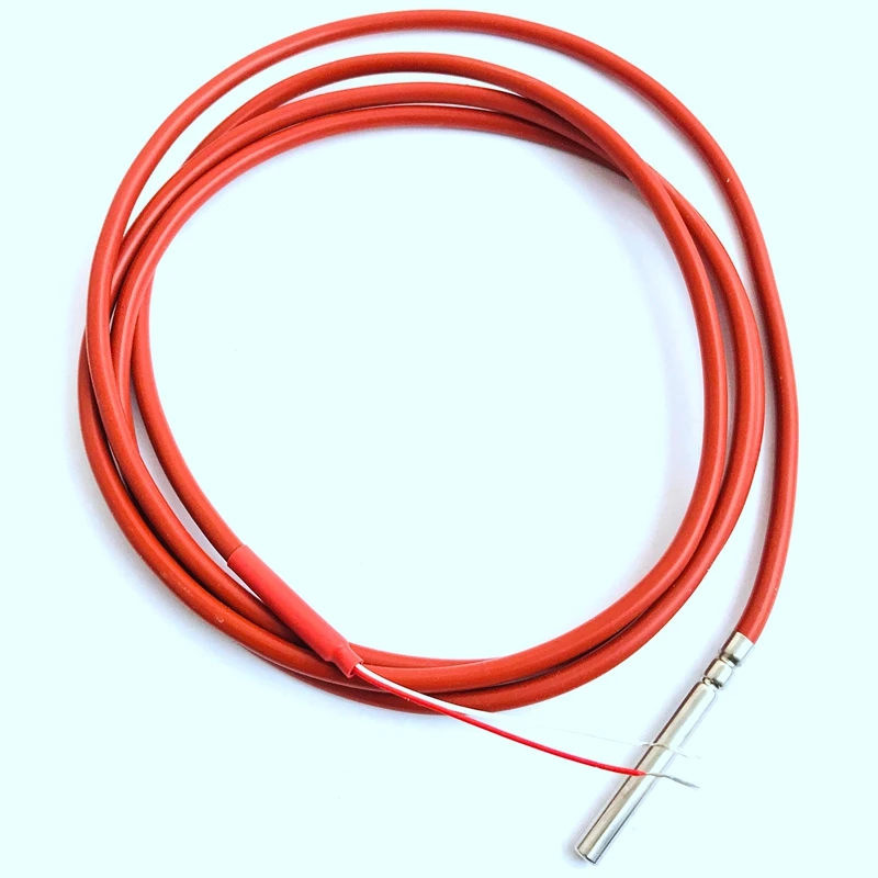

2 Wire PT1000 Temperature Sensor Thermistor Silicone Gel Coated 1.5Meters Probe 45mm x 5mm -50-180 Centigrade RTDs