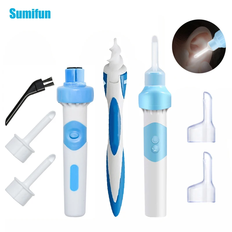 

1Set LED Electric Ear Cleaner Safety Electric Vacuum Earwax Cleaner Wax Remover Painless Cleaning Tool WITH 16 Tips Spiral