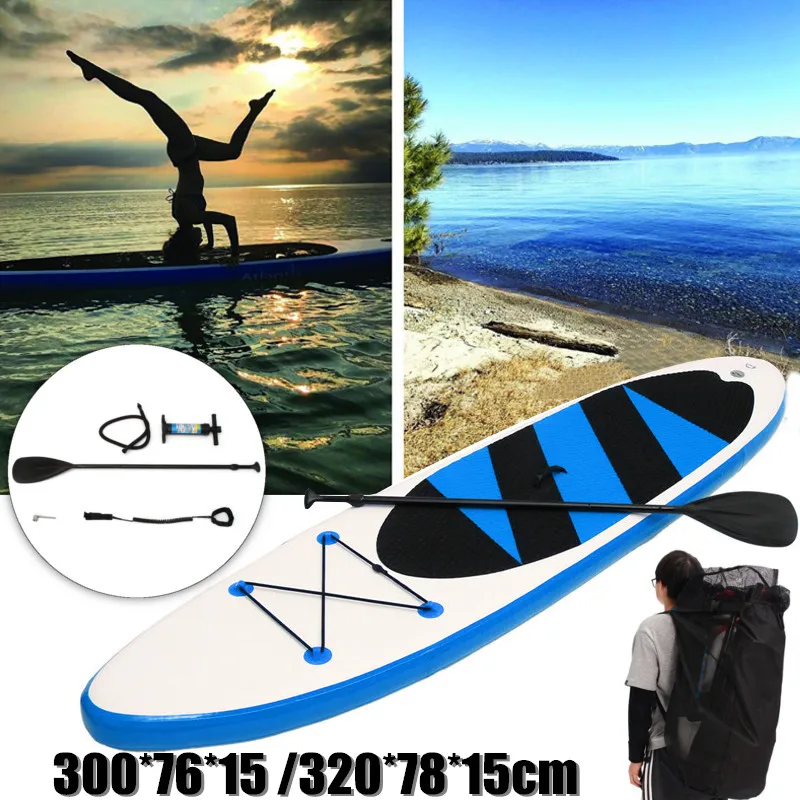 

Inflatable board 320x78x15cm stand up paddle Surfing Board Water Sport Sup Board with Paddle Pump Foot Safety Rope Tool Kit