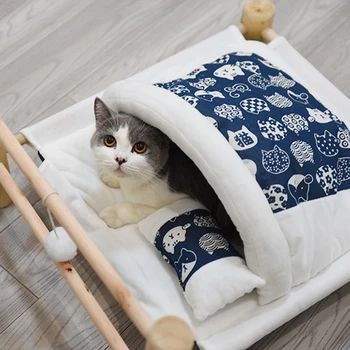 Mascotas elevadas para cama de Gato, hamaca para dormir para Gatos y perros, tela Reversible suave y pequeña, Accesorios para Gatos